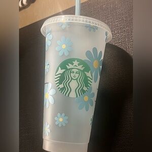 Starbucks custom Floral Cold Cup